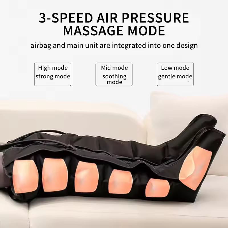 Air Pressure Leg Massager Boots – Foot & Calf Massage with Remote