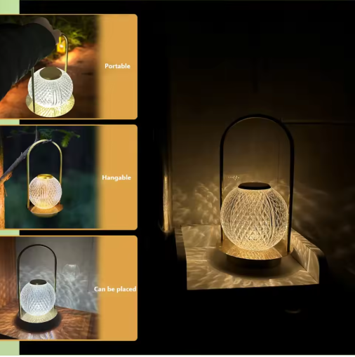 Touch Table Lamp – Rechargeable Crystal Night Light