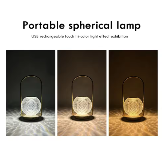 Touch Table Lamp – Rechargeable Crystal Night Light