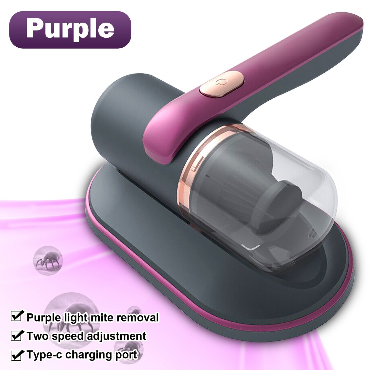 Cordless Dust Mite Remover – 10000Kpa UV Vacuum for Bed, Sofa & Mattress