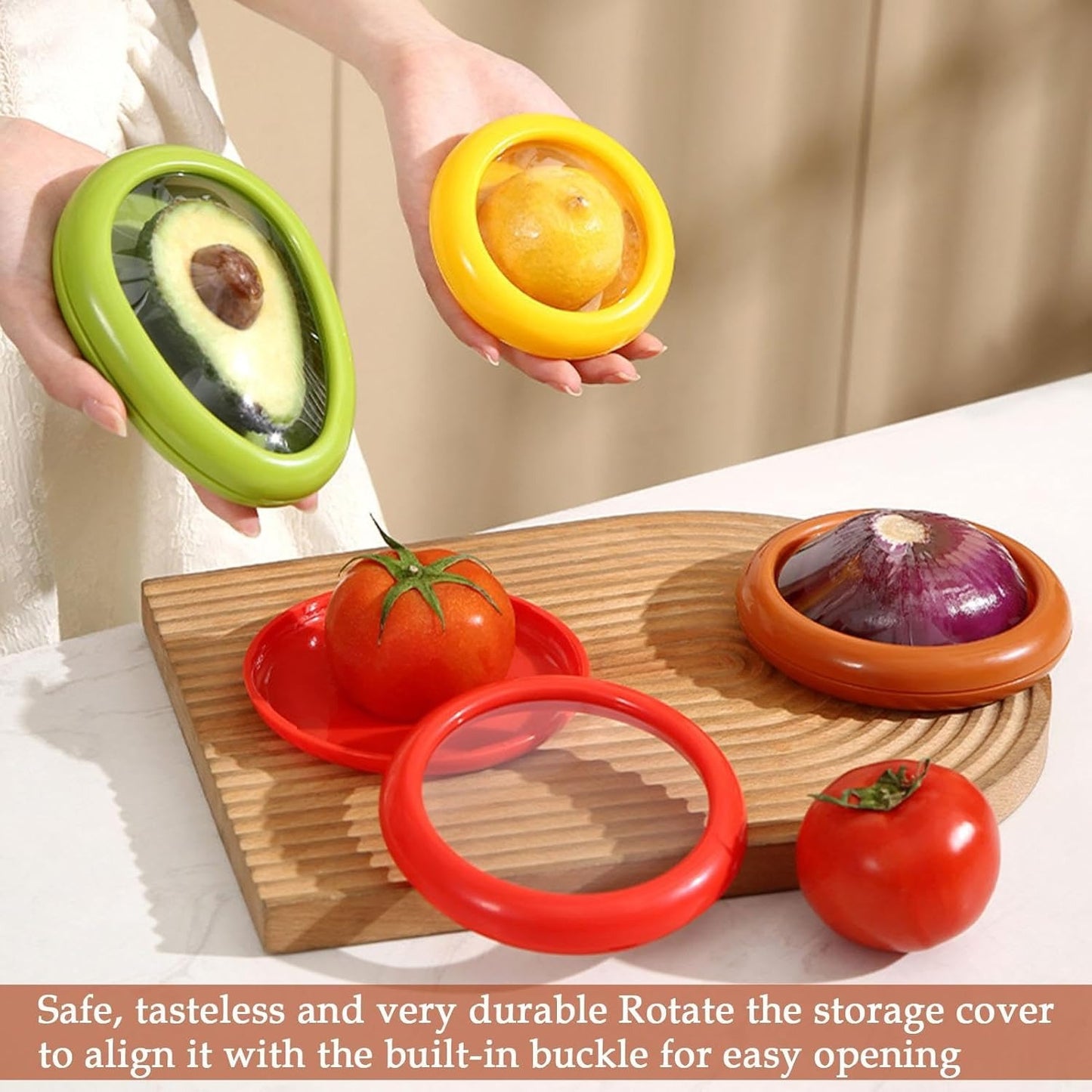 Reusable Silicone Food Savers – Fruit & Vegetable Shaped Containers