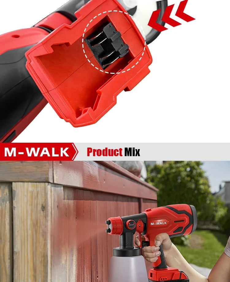 Cordless High-Pressure Paint Sprayer – Compatible with Makita, Dewalt, Ryobi & Milwaukee 18V Batteries