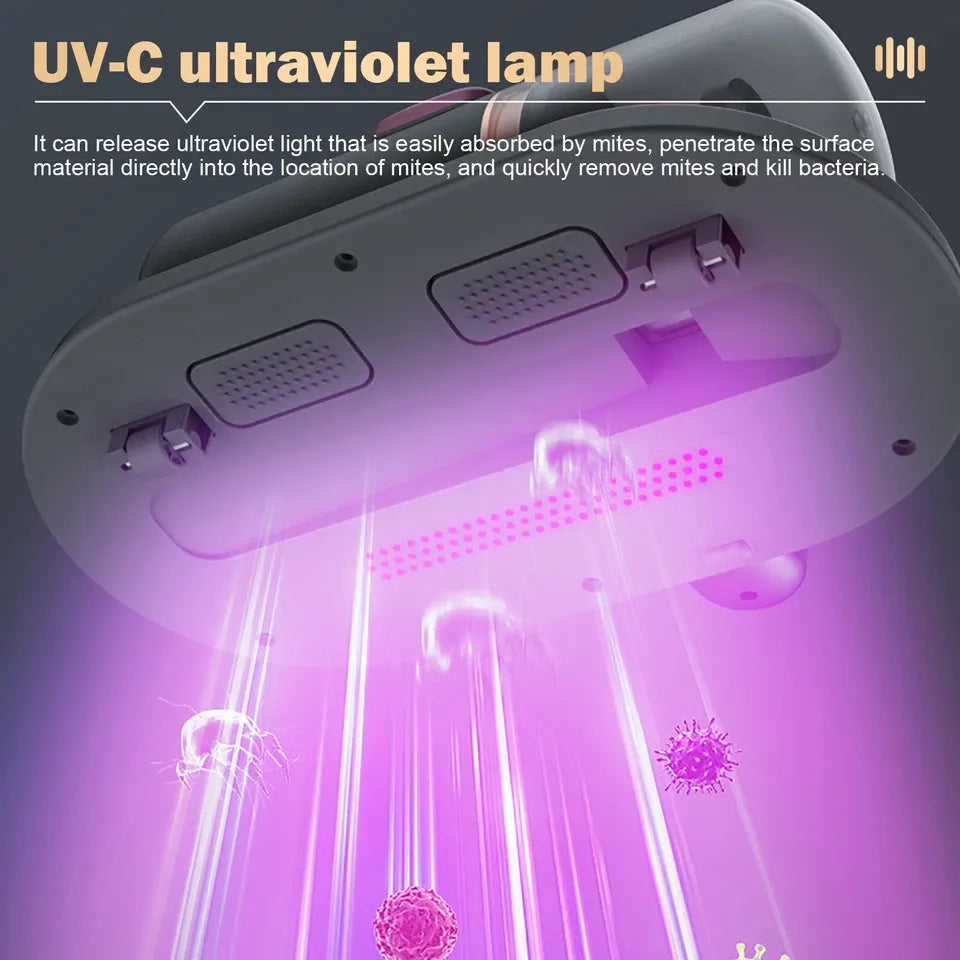 Cordless Dust Mite Remover – 10000Kpa UV Vacuum for Bed, Sofa & Mattress