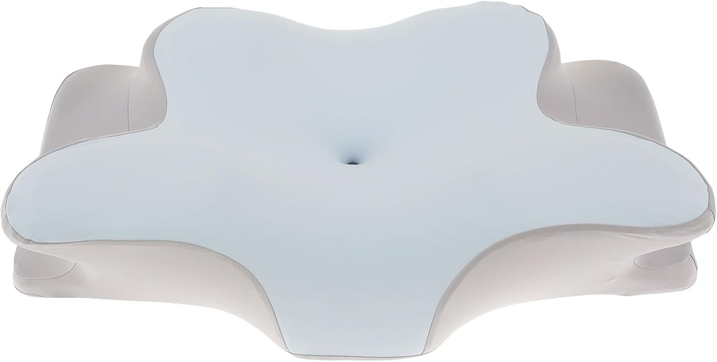 Ergonomic Cervical Memory Foam Pillow – Neck & Shoulder Support (Sky Blue)