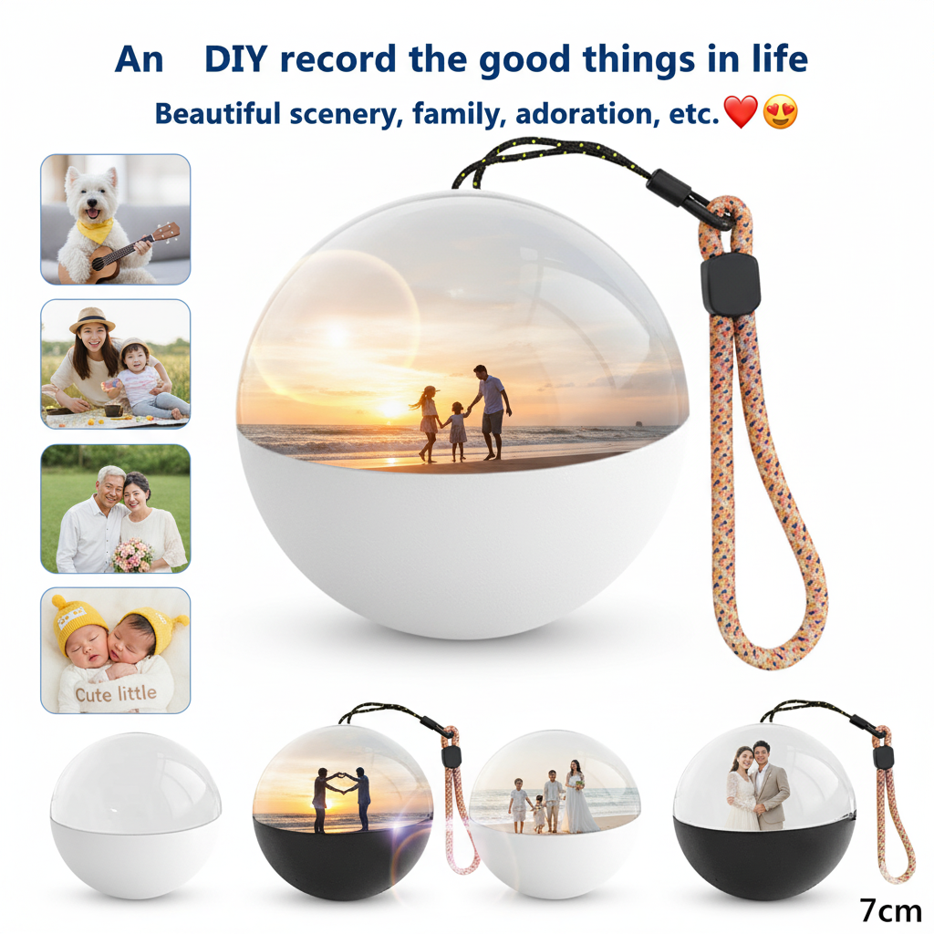 3D Crystal Ball Video Display Lamp – 2.7" Pixel Sphere, 4GB Storage