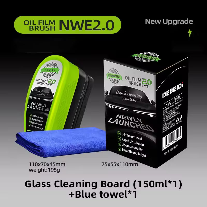 150ML Automotive Glass Oil Film Remover with Brush – Crystal Coating Cleaner