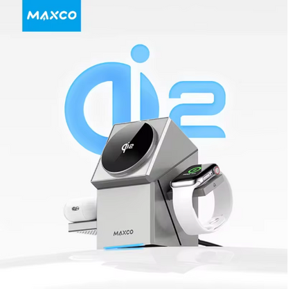 Qi2 3-in-1 Wireless Charger – Magic Cube Dock for iPhone, AirPods & Apple Watch