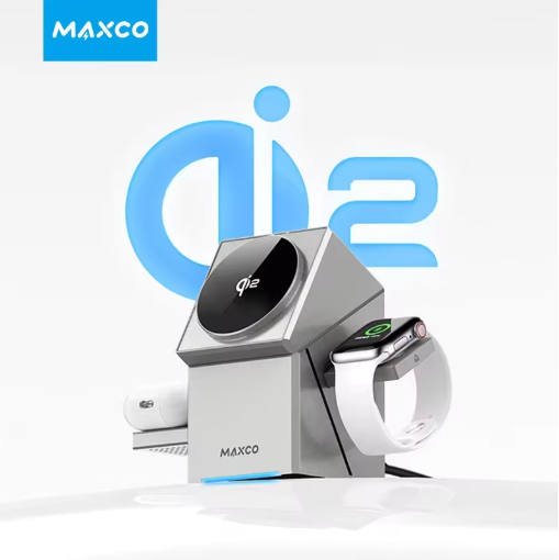 Qi2 3-in-1 Wireless Charger – Magic Cube Dock for iPhone, AirPods & Apple Watch