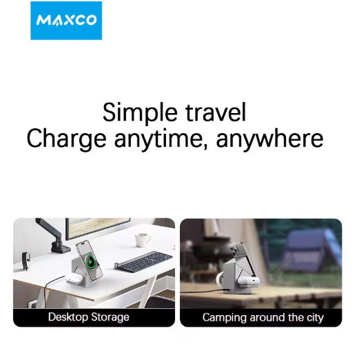 Qi2 3-in-1 Wireless Charger – Magic Cube Dock for iPhone, AirPods & Apple Watch
