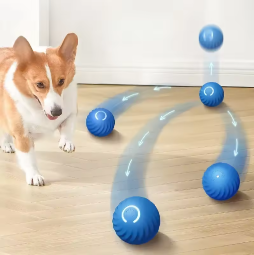 Smart Automatic Dog Toy Ball – USB Rechargeable Interactive Chew Ball