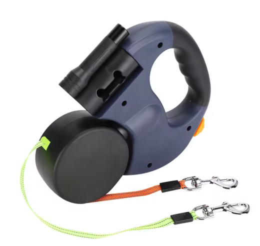 Automatic Extendable Pet Leash with LED Light – Dual Head Lead