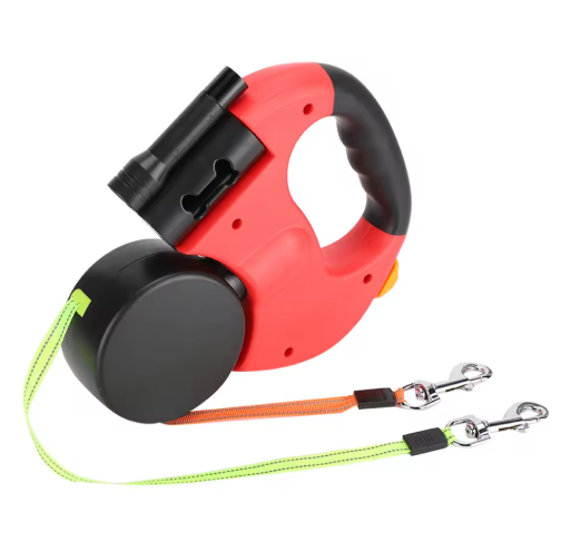 Automatic Extendable Pet Leash with LED Light – Dual Head Lead