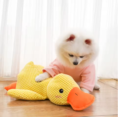 Plush Calming Dog Toy – Bite-Resistant Sound Duck