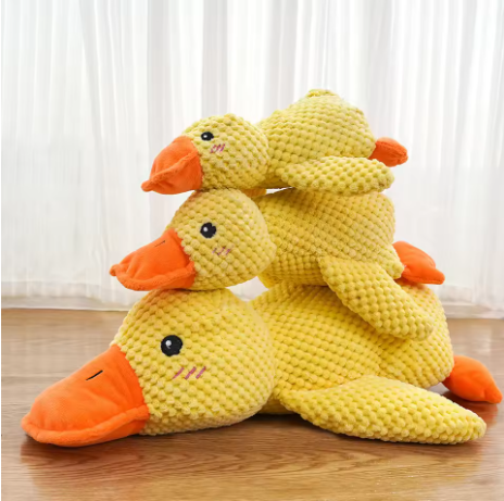 Plush Calming Dog Toy – Bite-Resistant Sound Duck