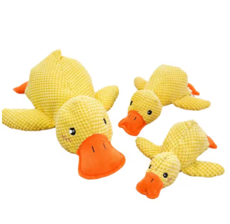 Plush Calming Dog Toy – Bite-Resistant Sound Duck
