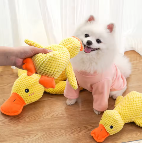 Plush Calming Dog Toy – Bite-Resistant Sound Duck
