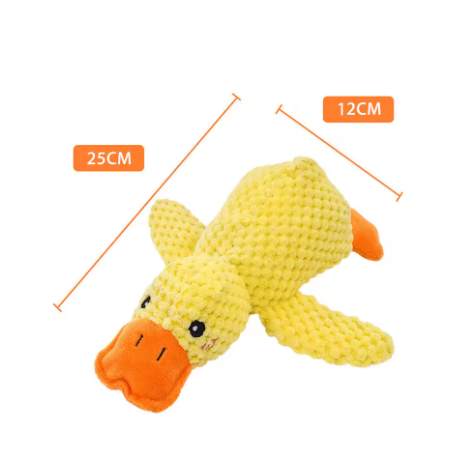 Plush Calming Dog Toy – Bite-Resistant Sound Duck