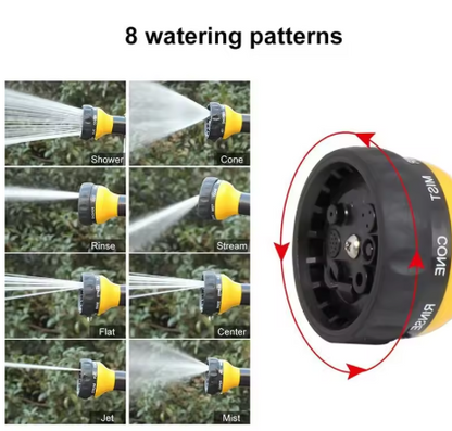 Adjustable Water Spray Gun Nozzle with Foam Container – Garden Hose Tool