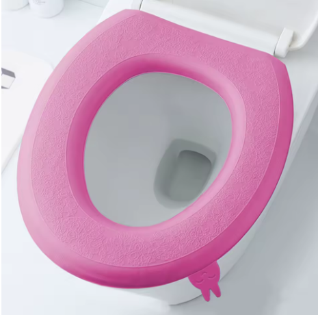 Reusable Soft Toilet Seat Cover Pad with Handle – EVA Cushion Mat
