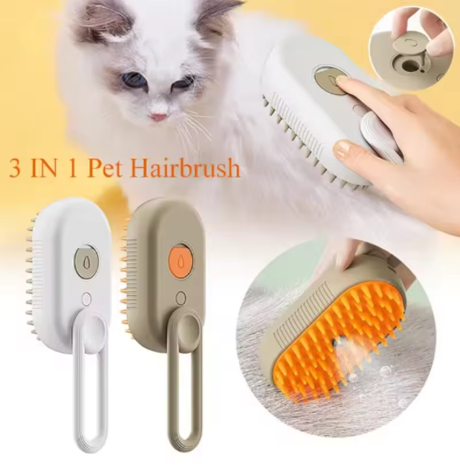 3-in-1 Pet Spray Massage Comb – Grooming Brush & Hair Remover