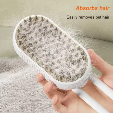 3-in-1 Pet Spray Massage Comb – Grooming Brush & Hair Remover