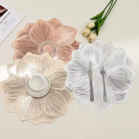 Lotus Heat-Resistant Placemat – Washable Decorative Table Pad & Coaster