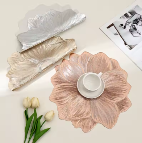 Lotus Heat-Resistant Placemat – Washable Decorative Table Pad & Coaster