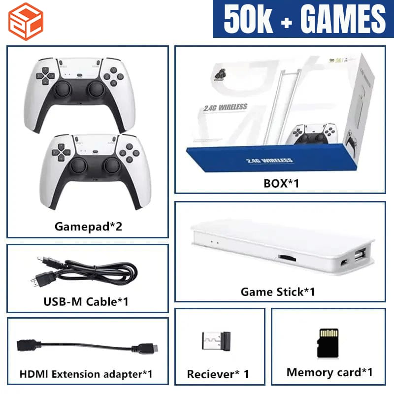 NGNG M15 HD Retro Game Console – 128GB, 30,000+ Games, 2 Wireless Gamepads