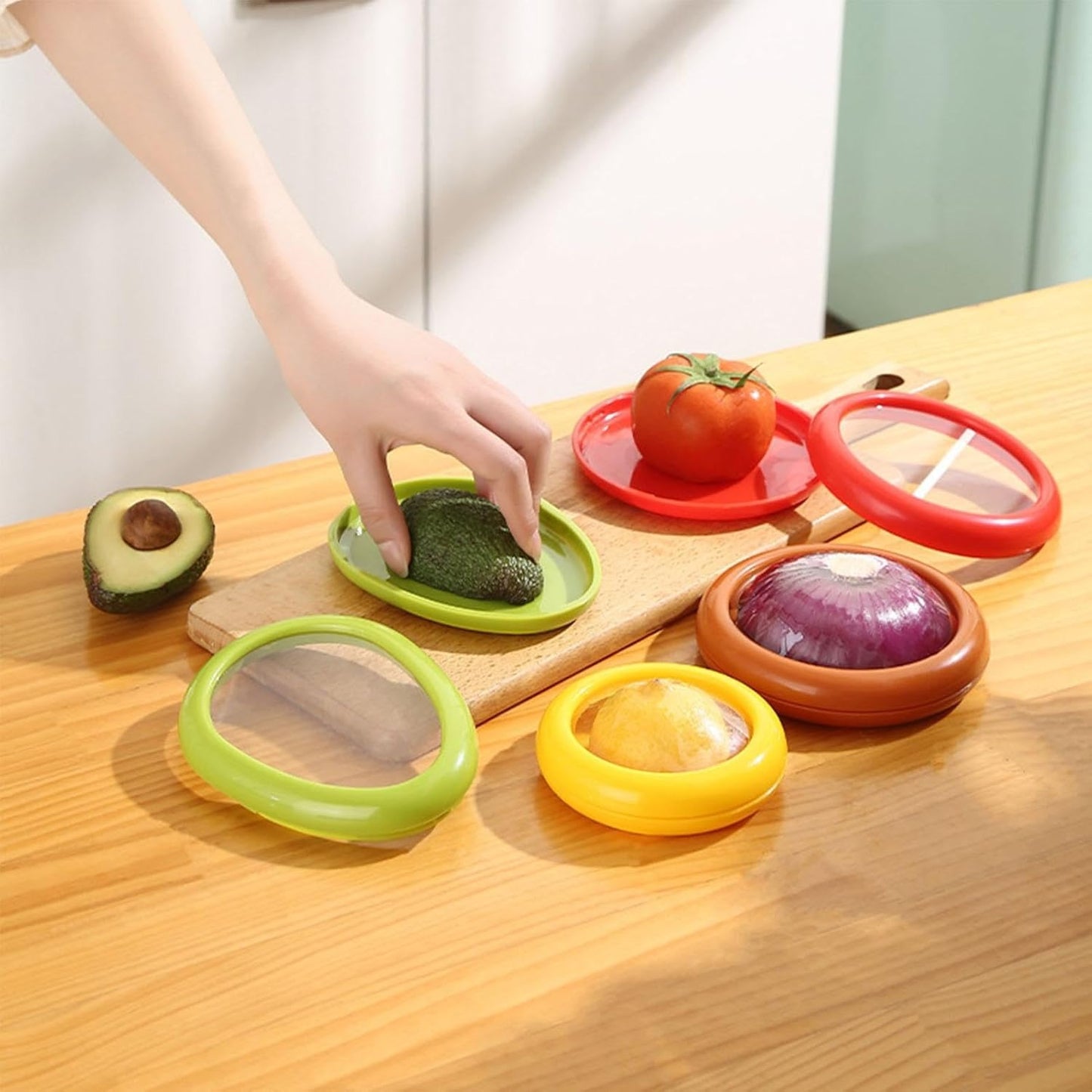 Reusable Silicone Food Savers – Fruit & Vegetable Shaped Containers