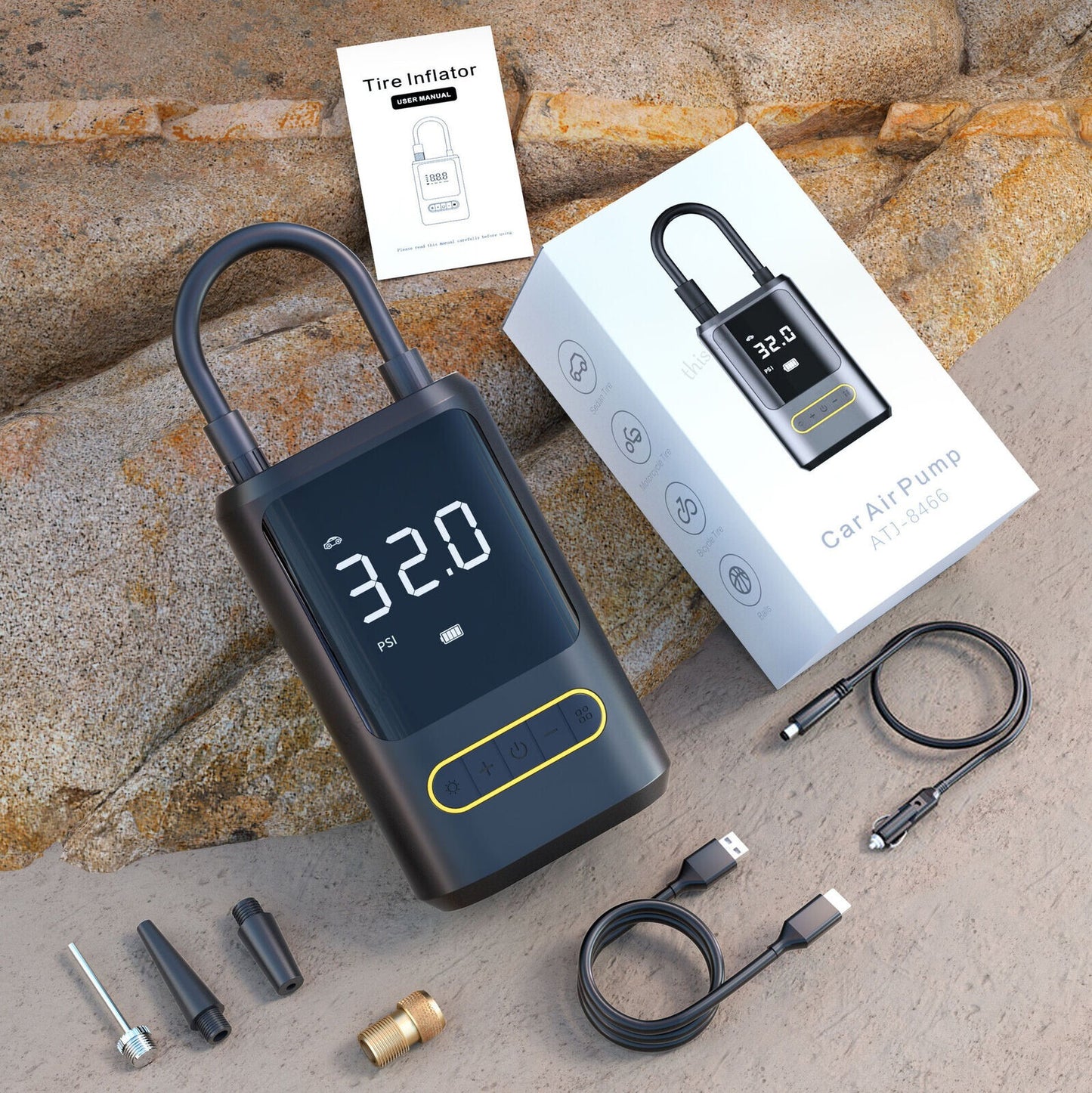 Car Electric Air Pump – Portable Tire Inflator for Vehicles & Sports Balls
