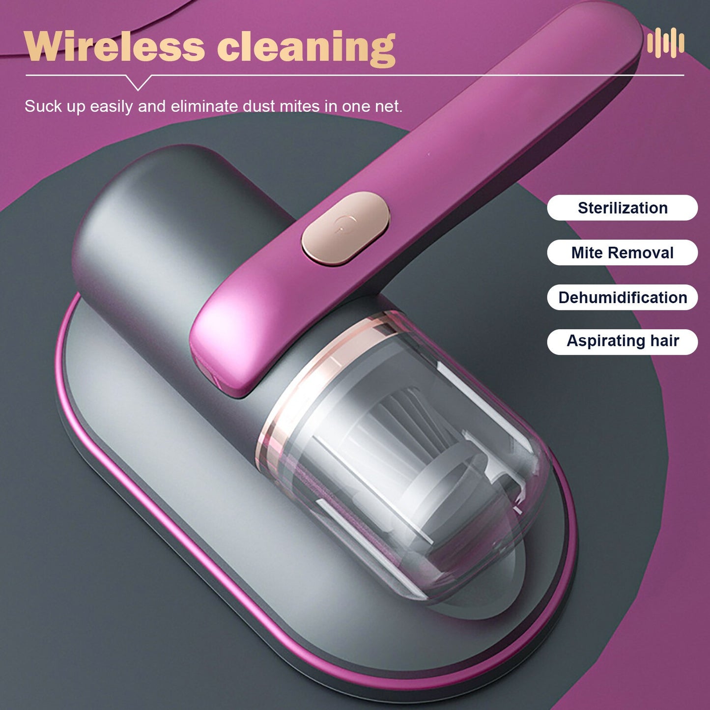 Cordless Dust Mite Remover – 10000Kpa UV Vacuum for Bed, Sofa & Mattress