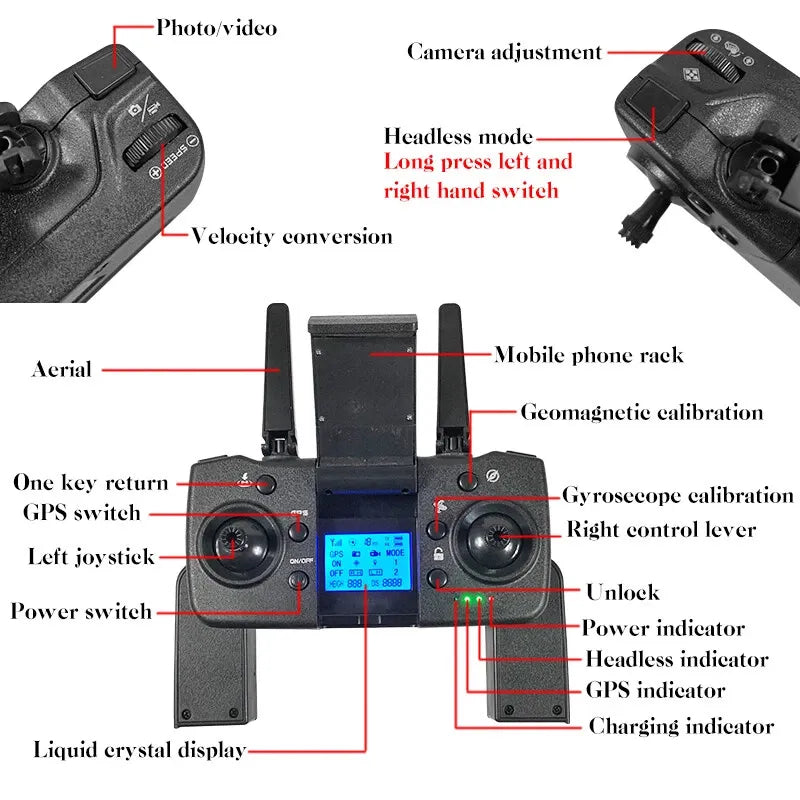 AE3ProMax 5G Drone – Dual Camera GPS FPV Quadcopter with Obstacle Avoidance & WiFi Control