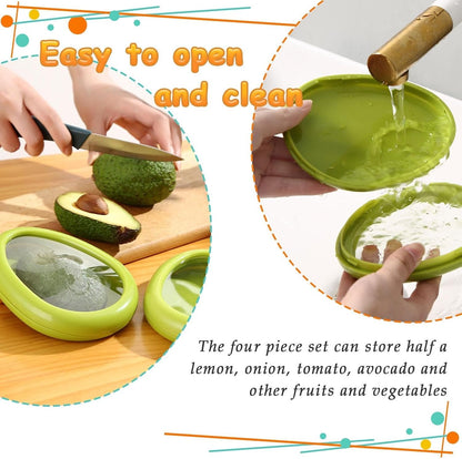 Reusable Silicone Food Savers – Fruit & Vegetable Shaped Containers