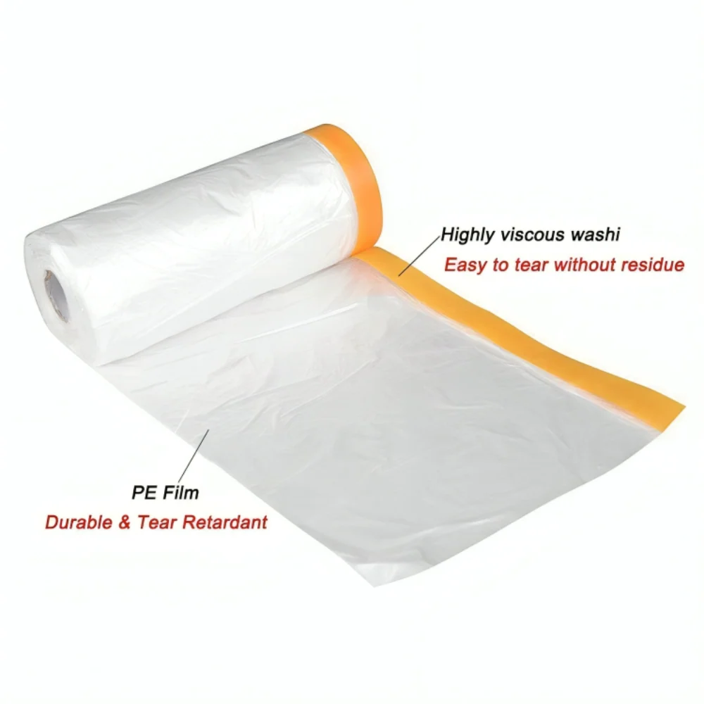 Pre-Taped Masking Film (6 Rolls)