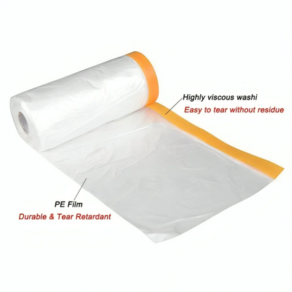 Pre-Taped Masking Film (6 Rolls)