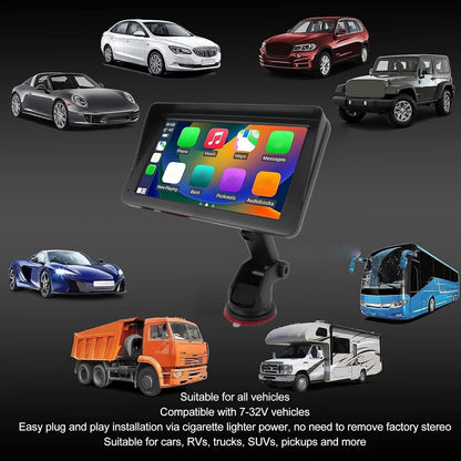 Jectse 7" HD Double Din Car Stereo – WiFi Touchscreen with Bluetooth & Navigation