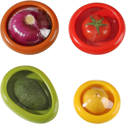 Reusable Silicone Food Savers – Fruit & Vegetable Shaped Containers