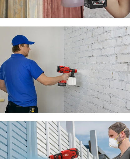 Cordless High-Pressure Paint Sprayer – Compatible with Makita, Dewalt, Ryobi & Milwaukee 18V Batteries