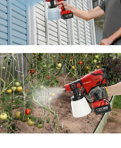 Cordless High-Pressure Paint Sprayer – Compatible with Makita, Dewalt, Ryobi & Milwaukee 18V Batteries