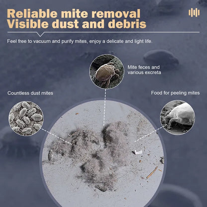 Cordless Dust Mite Remover – 10000Kpa UV Vacuum for Bed, Sofa & Mattress