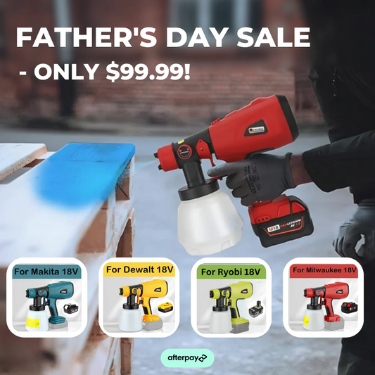 Cordless High-Pressure Paint Sprayer – Compatible with Makita, Dewalt, Ryobi & Milwaukee 18V Batteries