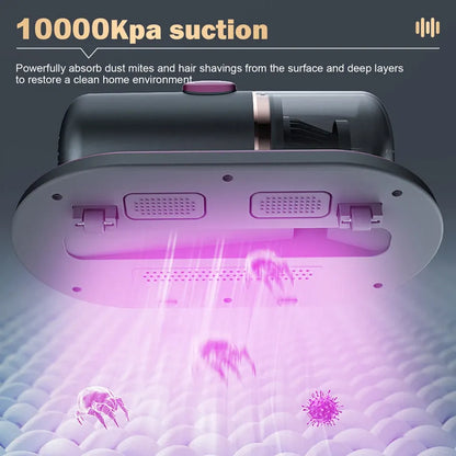 Cordless Dust Mite Remover – 10000Kpa UV Vacuum for Bed, Sofa & Mattress