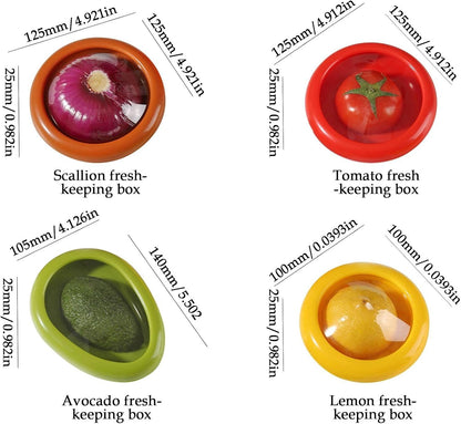 Reusable Silicone Food Savers – Fruit & Vegetable Shaped Containers