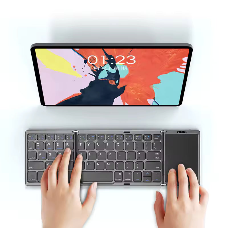 Huawei Mini Folding Bluetooth Keyboard with Touchpad – Multi-Language for Windows, Android & iOS