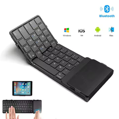 Huawei Mini Folding Bluetooth Keyboard with Touchpad – Multi-Language for Windows, Android & iOS