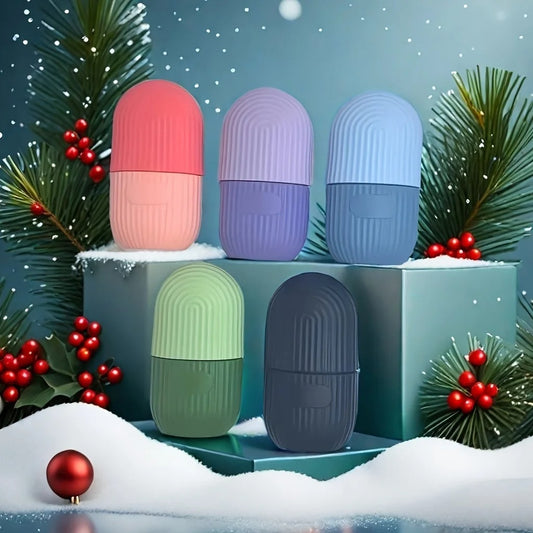 Festive Silicone Ice Roller Massager – Reusable Gift for Women