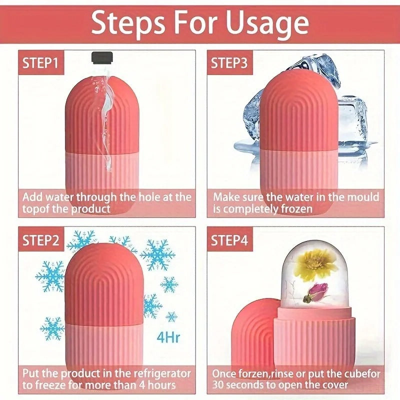 Festive Silicone Ice Roller Massager – Reusable Gift for Women