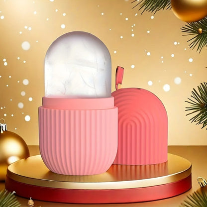 Festive Silicone Ice Roller Massager – Reusable Gift for Women