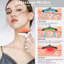 7 Colors LED Neck & Face Massager – Skin Rejuvenation & Lifting Device